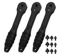 2 in 1 Drill Chuck Ratchet Spanner,Universal Double-Ended Ratchet Drill Chuck Key,Mini Ratchets Chucks Key,Non-slip Handle, For Electric Drills & Power Tools (3 PCS)