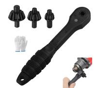 2-in-1 Drill Chuck Ratchet Wrench, Universal Double-Ended Ratchet Drill Chuck Key, Multifunctional Interchangeable Clamping Tool, Non-slip Handle, For Electric Drills & Power Tools (1pc)