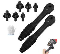 2-in-1 Drill Chuck Ratchet Wrench, Universal Double-Ended Ratchet Drill Chuck Key, Multifunctional Interchangeable Clamping Tool, Non-slip Handle, For Electric Drills & Power Tools (2pc)