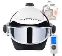 2-in-1 Electric Head Massager Helmet, Head and Eye Vibration Massage with Heat, Kneading, Air Compression, Brain Relax Massager for Head Stress Relief