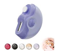 2 In 1 Electric Polishing Automatic Nail Clippers,Electric Nail Clipper,Automatic Electric Nail Clippers for Adults with Led Light,Portable Usb Rechargeable Nail Trimmer with 2 Speeds (Purple)