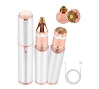 2 in 1 epilatore viso da donna USB ricaricabile rasoio viso epilatore con teste intercambiabili luce LED sopracciglio elettrico donna per viso e sopracciglia gioca menta