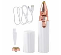 2 in 1 Eyebrow Trimmer - Compact USB Rechargeable Grooming Tool | ABS 600mAh Battery, 8000 RPM Precision, 80-Minute Use, Washable Blade for Face, Arms, Legs, Body, Armpits & Bikini