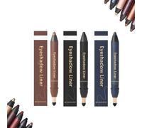 2-in-1 Eyeliner Eyeshadow, Eye Makeup Shadow Liner Smudge-Proof Waterproof, Long-Lasting Smooth Easy To Color Applicator Stick With Built-In Smudge Brush