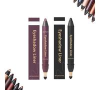 2-in-1 Eyeliner Eyeshadow, Eye Makeup Shadow Liner Smudge-Proof Waterproof, Long-Lasting Smooth Easy To Color Applicator Stick With Built-In Smudge Brush
