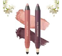 2-in-1 Eyeliner & Eyeshadow, Waterproof and Sweat-Proof, Not Easy to Smudge, Silky and Easy to Apply, Creating Natural Eye Makeup (#01+#02)