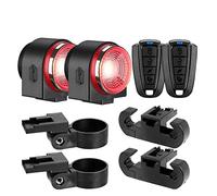 2 in 1 fanale posteriore for bicicletta allarme for bicicletta telecomando ricarica USB antifurto db IPX5 impermeabile rilevamento freno intelligente,Espandibile(C)