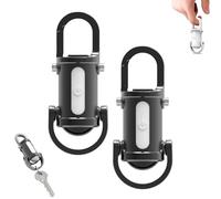 2 in 1 Flashlight and Power Bank, 1200lm Super Bright Mini Keychain Flashlight Waterproof, Versatile 6 Modes Edc Flashlights, Can Be Used as Main Light, Side Light, Mobile Power Source(2*Black)