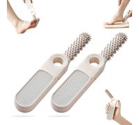 2-In-1 Foldable Foot File With Toe Gap Cleaner, File Callus Remover, for Dead Feet Personal Professional Care (White * 2)