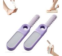2-In-1 Foldable Foot File With Toe Gap Cleaner, File Callus Remover, for Dead Feet Personal Professional Care (Purple * 2)