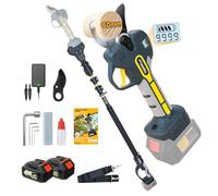 2 in 1 Forbici Potatura a Batteria con Asta di Prolunga, Forbici Elettriche Professionali per il giardinaggio Senza fili con diametro di taglio di 50mm (2 pollici) PR-E50-Set