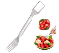 2 in 1 Frutta in Acciaio Inossidabile, Taglia Anguria, Nuova Affettatrice Forchetta Anguria 2024, Gadget da Cucina per Frutta, Strumento da Taglio di Anguria a Doppia Testa per Cucina (1PCS)