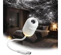2-in-1 Galaxy Projector Night Light, Multifunctional Portable Starry Sky Night Light Projector with HD Films, 360° Rotating USB Powered, Adjustable Brightness for Car and Bedroom Decoration (3pcs)