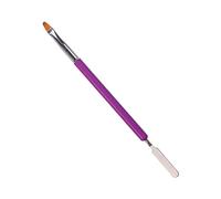 2 in 1 Gel Gel Spazzole per unghie Dual Bill Brush Gel Spazzola Acrilico Unghie Acrilico Gel UV Picker Destensione pennello Penna Strumento spatola per l'estensione di unghie acriliche (viola)