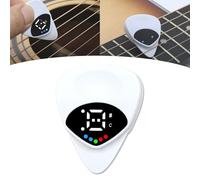 2 in 1 Guitar Tuner and Guitar Pick, Guitar Tuner and Guitar Pick 2 in 1, Digital Guitar Pick with LED Screen Display, 0.6mm Guitar Pick Plectrum with 12 Equal Temperaments Musical Note (1Pcs)
