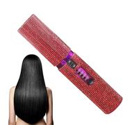 2 in 1 Hair Curler and Straightener - Mini Flat Iron, Portable Styling Device | Sleek Cord-Free Tool with Fast Heat Up, Rechargeable for Touch Ups During Office, Parties or Trips