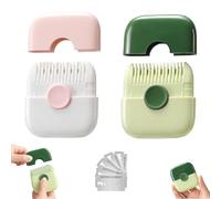 2 in 1 Hair Trimmer, split ends hair trimmer, Hair Trimming and Arrangement 2 in 1 Bangs Trimmer, Manual Bangs Trimmer Comb for Girls Women, Blades Replaceable (Pink+Green)