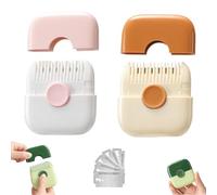 2 in 1 Hair Trimmer, split ends hair trimmer, Hair Trimming and Arrangement 2 in 1 Bangs Trimmer, Manual Bangs Trimmer Comb for Girls Women, Blades Replaceable (Pink+Orange)