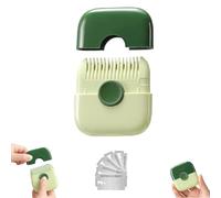 2 in 1 Hair Trimmer, split ends hair trimmer, Hair Trimming and Arrangement 2 in 1 Bangs Trimmer, Manual Bangs Trimmer Comb for Girls Women, Blades Replaceable (Green)