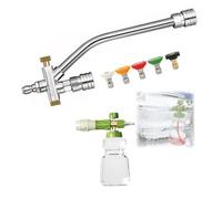 2-in-1 High-Pressure Car Washer Nozzle Accessories,Foam Cannon for Pressure Washer,Dual Connectors with 1/4" Quick Connect Adjustable Foam Density for Car, Swimming Pool, Patio (1pcs)