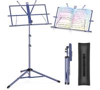 2 in 1 Leggio Musicale Pieghevole Altezza Regolabile Porta Spartiti Musicali