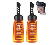 2-In-1 Men Hair Styling Gel, Head Hair Cream With Wide Tooth Comb, Strong Hold Hair Stying Gel Cream, Grooming Hairspray For Man, Long-lasting And Quick Hold, for Perfect Styling (2PCS)