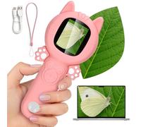 2 in 1 Microscopio e fotocamera per bambini, 500 x digitale microscopio portatile con messa a fuoco automatica, 2 Megapixel Dual Fotocamera, Compleanno Giocattoli Regalo per Ragazze Bambini da 3 a 12