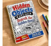2-in-1 Mindfulness Coloring & Hidden Puzzle Book, A5 Spiral Brain Relax | Colorazione rilassante e terapeutica, regalo premuroso per adulti e anziani: un regalo significativo per genitori, amici