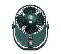 2 In 1 Mini USB Ricarica Umidificatore Ventola Di Raffreddamento Del'aria Home Office Desktop Acqua Nebulizzata Umidificare Le Ventole Flusso D’aria Comfort Brezza Rinfrescante(Green)