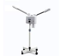 2 in 1 Nano Ionic Vapore Viso, Doppio Spruzzatore Caldo e Freddo Spruzzi Macchina Vaporizzatore Viso Umidificatore Spa Ozono Atomizzatore Vapore per Salone Home,Bianca,Touch screen