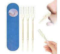 2-in-1 Nasal Hair Cutter, 2024 Newest Double Sided Nose Hair Knife, Rotating Nasal Hair Razor Cutter with Ear Picker for Women and Men, 360 Degree Rotating Manual Nose Hair Trimmer (White-3pcs)