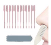 2 in 1 Nasal Hair Cutter, 2025 Upgraded Double Sided Nasal Hair Trimmer, 360° Rotating Portable Manual Nose Remover with Ear Digger, for Men and Women (Pink,12PCS)