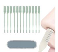 2 in 1 Nasal Hair Cutter, 2025 Upgraded Double Sided Nasal Hair Trimmer, 360° Rotating Portable Manual Nose Remover with Ear Digger, for Men and Women (Green,12PCS)