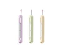 2 in 1 Needle Threader, Severer, Elastic Sewing Threader, Thread Removal Tool for Hand Sewing, Knitting, Cross Stitch, Embroidery And Thread Removal (3 Colors)