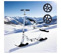 2 in 1 Patinete de Nieve Plegable con Due Ruote Altezza Regolabile, Capacità di Carico 150 kg Monopattino Da Neve per Bambini per Bambino 3 Ai 15 Anni Sport All'aria Aperta Ideali