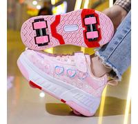 2 in 1 Pattini a rotelle alla moda, leggeri e traspiranti con funzione rimovibile, adatti per interni ed esterni, per tutte le stagioni EUR34,EUR35,EUR36,EUR37,EUR38,EUR39,EUR40,EUR29,EUR30,EUR31,EUR3