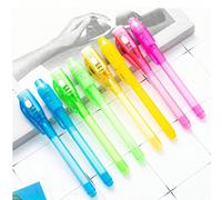 2 in 1 Penna con inchiostro invisibile a luce UV nera, penna spia, pennarello magico, gadget per feste, regalo di Pasqua/Natale, 12/15 pezzi di penna con inchiostro invisibile aggiornata con luce UV, 