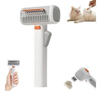 2-in-1 Pet Self-Detangling & Grooming Comb, Pet Comb Untangle & Remove Tangles One-Touch Switch, or Long or Short Hair, Removes Mats, Tangles & Loose Fur
