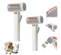2-In-1 Pet Self-Detangling & Grooming Comb,Undercoat Rake & Brush for Long Or Short Hair,Pet Hair Removal Comb for Dogs & Cats,Detangle & Remove Tangles Effortlessly (2)
