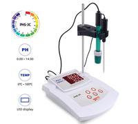 2 in 1 PH/Temp PH Tester Analizzatore della qualità dell'acqua Desktop Calibrazione automatica Misuratore di acidità per laboratorio Acquario Piscina Spina UE