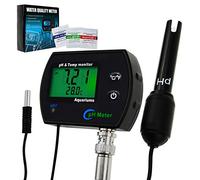2 in 1 pH & Temperatura Misuratore Acqua Qualità Tester Sostituibile BNC pH Elettrodo per Acquari Idroponici Serbatoi Acquacoltura Laboratorio