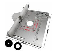 2 in 1 piastra di inserimento del tavolo del router di alluminio piastra di taglio del router di legno elettrico piastra di vibrazione installazione distanza tra i fori 85 * 85 mm 70 * 60 mm Strumenti