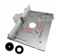 2 in 1 piastra di inserimento del tavolo del router di alluminio piastra di taglio del router di legno elettrico piastra di vibrazione installazione distanza tra i fori 85 * 85 mm 70 * 60 mm Strumenti