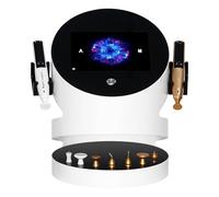 2 in 1 Plasma Beauty Device con Manico Dorato e Bianco - Trattamento Viso per Rassodamento, Riduzione Rughe e Igiene Cutanea con 6 Accessori Interchangeabili