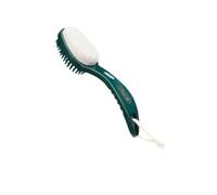 2 In 1 Pumice Stone Foot Brush Scrubber With Handle Feet Exfoliating Dead Skin Remover Massage Pedicure Care Tool per piedi e mani(Green)