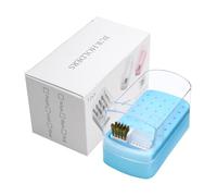 2 in 1 Punte da trapano per unghie Custodia per spazzola per la pulizia 30 fori Art Stand Display Scatola di immagazzinaggio per punte da trapano per unghie Organizzatore per la cura dei piedi Uso