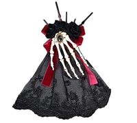 2 in 1 ragazze clip per capelli spilla novità scheletro a forma di rosa forcine per capelli filato forcine per capelli gotiche per bambino spilla teschio grande teschio spilla pin per gli uomini