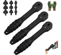 2-in-1 Ratchet Drill Chuck Key Wrench, Drill Chuck Ratchet Spanner, Universal Replacement Tool for Electric Drills, Press, Power Tools(3-PCS)