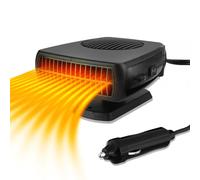 2 in 1 Riscaldatore 12V per Auto 200W: Portatile Stufetta per Auto 12 Volt Ventola di Riscaldamento Sbrinatori Demister per Parabrezza con Spina Accendisigari per Auto, Camper, Taxi, Autobus, SUV