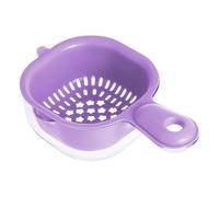 2 in 1, scolapasta per frutta, multifunzione, a due strati, con manico per cucina, per scolare pasta, frutta, verdura
